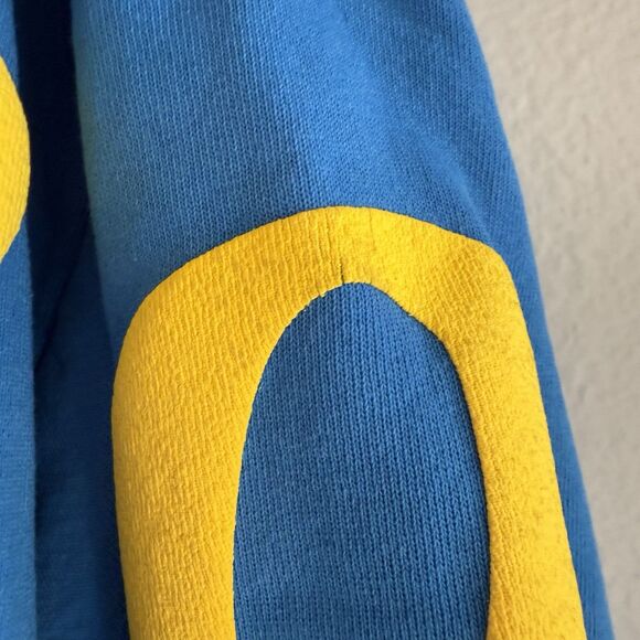 RARE 1st Run Kevin Abstract Video Store Blue&Yellow Mega Puff Hoodie Sweatshirt - Picture 8 of 8